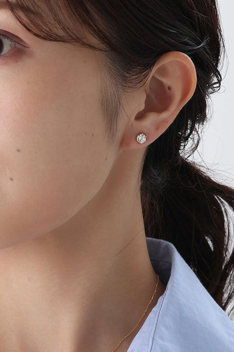 ［受注/12月下旬］K18 ダイヤモンド 0.5ct/ピアス(ソーティング付き)