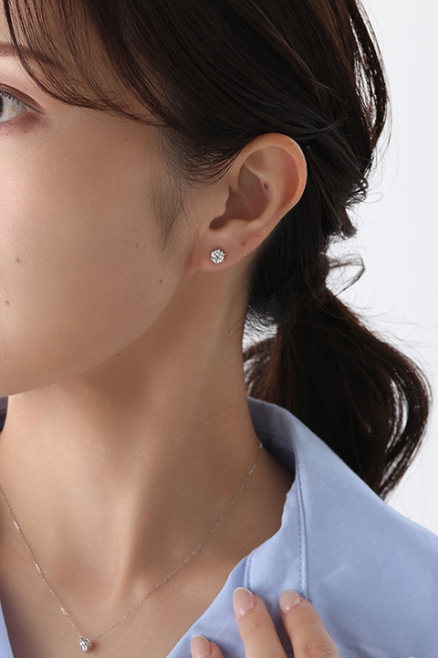 ［受注/12月下旬］Pt900 ダイヤモンド 0.5ct/ピアス(ソーティング付き)