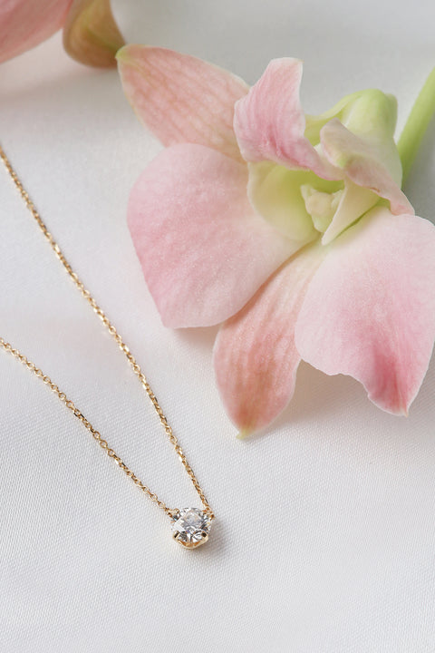 ［受注/12月下旬］K18 ダイヤモンド 0.3ct/ネックレス(ソーティング付き)