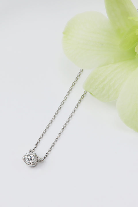 ［受注/12月下旬］Pt900･Pt850 ダイヤモンド 0.3ct/ネックレス(ソーティング付き)