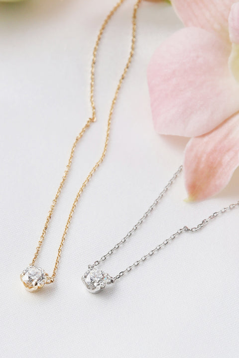 ［受注/12月下旬］K18 ダイヤモンド 0.3ct/ネックレス(ソーティング付き)