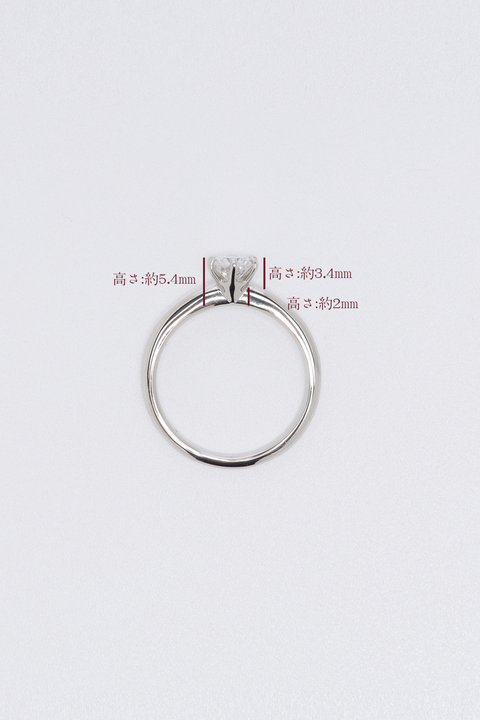 ［受注/12月下旬］Pt900 ダイヤモンド 0.5ct/リング(ソーティング付き)