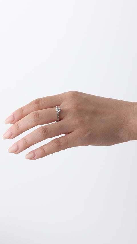 ［受注/12月下旬］Pt900 ダイヤモンド 0.5ct/リング(ソーティング付き)
