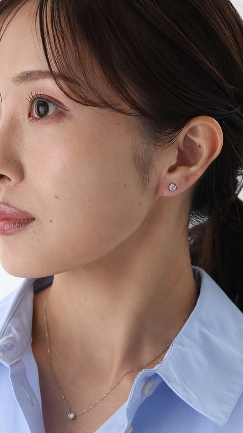 ［受注/12月下旬］Pt900 ダイヤモンド 0.3ct/ピアス(ソーティング付き)