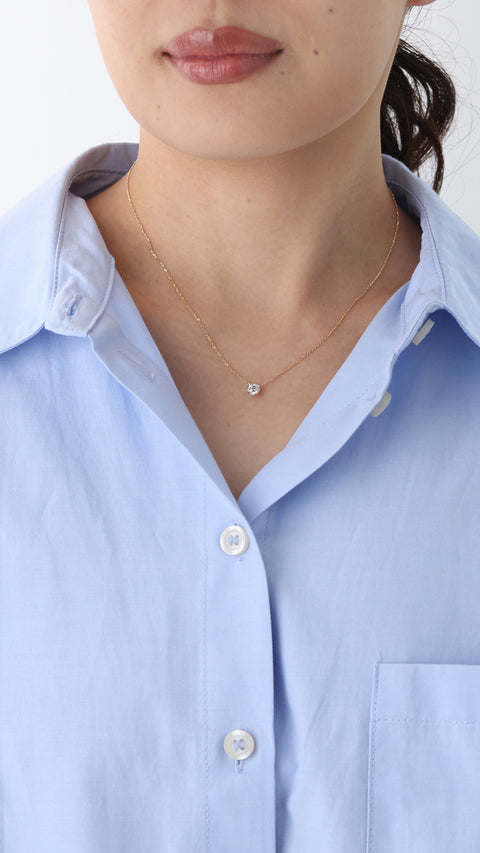 ［受注/12月下旬］K18 ダイヤモンド 0.3ct/ネックレス(ソーティング付き)