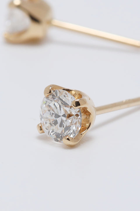 ［受注/12月下旬］K18 ダイヤモンド 0.3ct/ピアス(ソーティング付き)