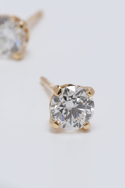 ［受注/12月下旬］K18 ダイヤモンド 0.3ct/ピアス(ソーティング付き)