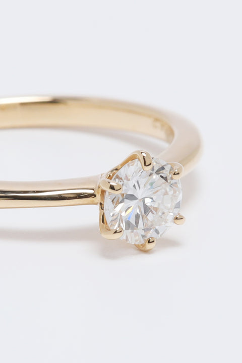 ［受注/12月下旬］K18 ダイヤモンド 0.5ct/リング(ソーティング付き)