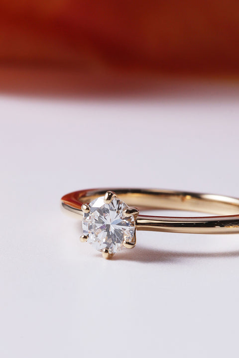 ［受注/12月下旬］K18 ダイヤモンド 0.5ct/リング(ソーティング付き)