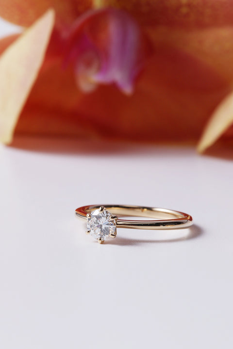 ［受注/12月下旬］K18 ダイヤモンド 0.5ct/リング(ソーティング付き)