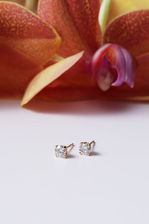 ［受注/12月下旬］K18 ダイヤモンド 0.3ct/ピアス(ソーティング付き)