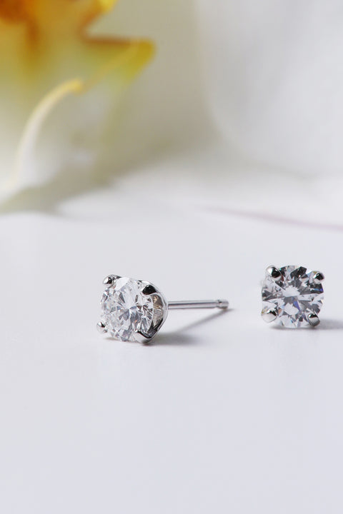 ［受注/12月下旬］Pt900 ダイヤモンド 0.3ct/ピアス(ソーティング付き)
