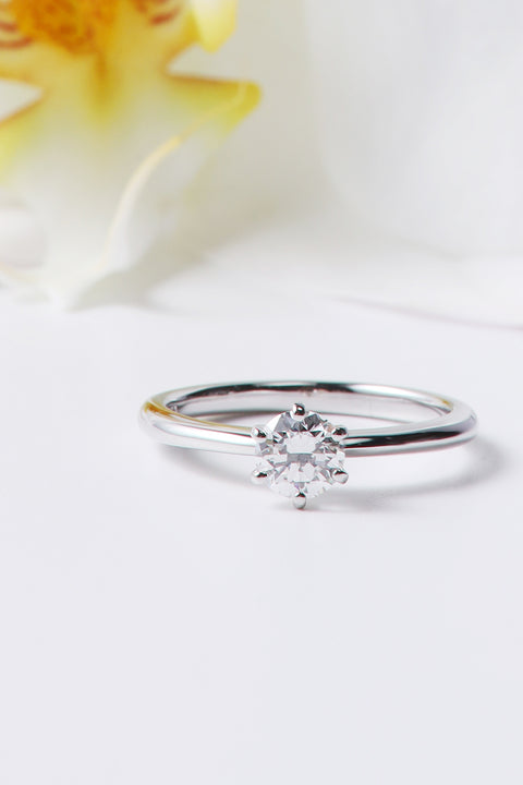 ［受注/12月下旬］Pt900 ダイヤモンド 0.5ct/リング(ソーティング付き)