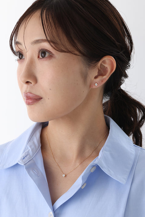 ［受注/12月下旬］K18 ダイヤモンド 0.3ct/ピアス(ソーティング付き)