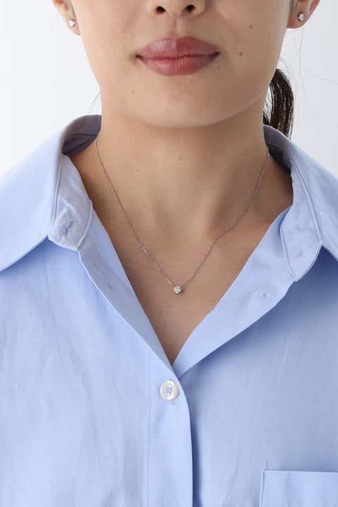 ［受注/12月下旬］Pt900･Pt850 ダイヤモンド 0.3ct/ネックレス(ソーティング付き)