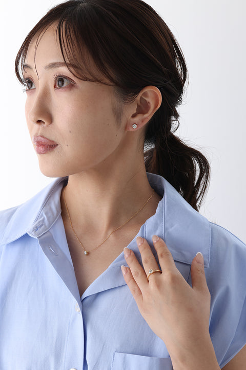 ［受注/12月下旬］K18 ダイヤモンド 0.5ct/リング(ソーティング付き)
