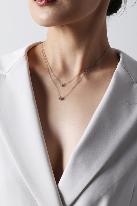 ［受注/12月下旬］Pt900・Pt850 ダイヤモンド 0.5ct/ネックレス(ソーティング付き)