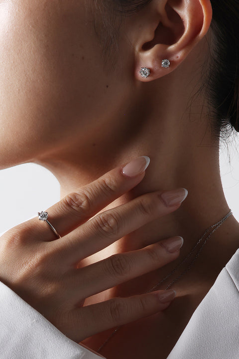 ［受注/12月下旬］Pt900 ダイヤモンド 0.3ct/ピアス(ソーティング付き)